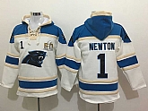 Nike Carolina Panthers #1 Cam Newton White Super Bowl 50 Sawyer Hooded Sweatshirt NFL Hoodie,baseball caps,new era cap wholesale,wholesale hats